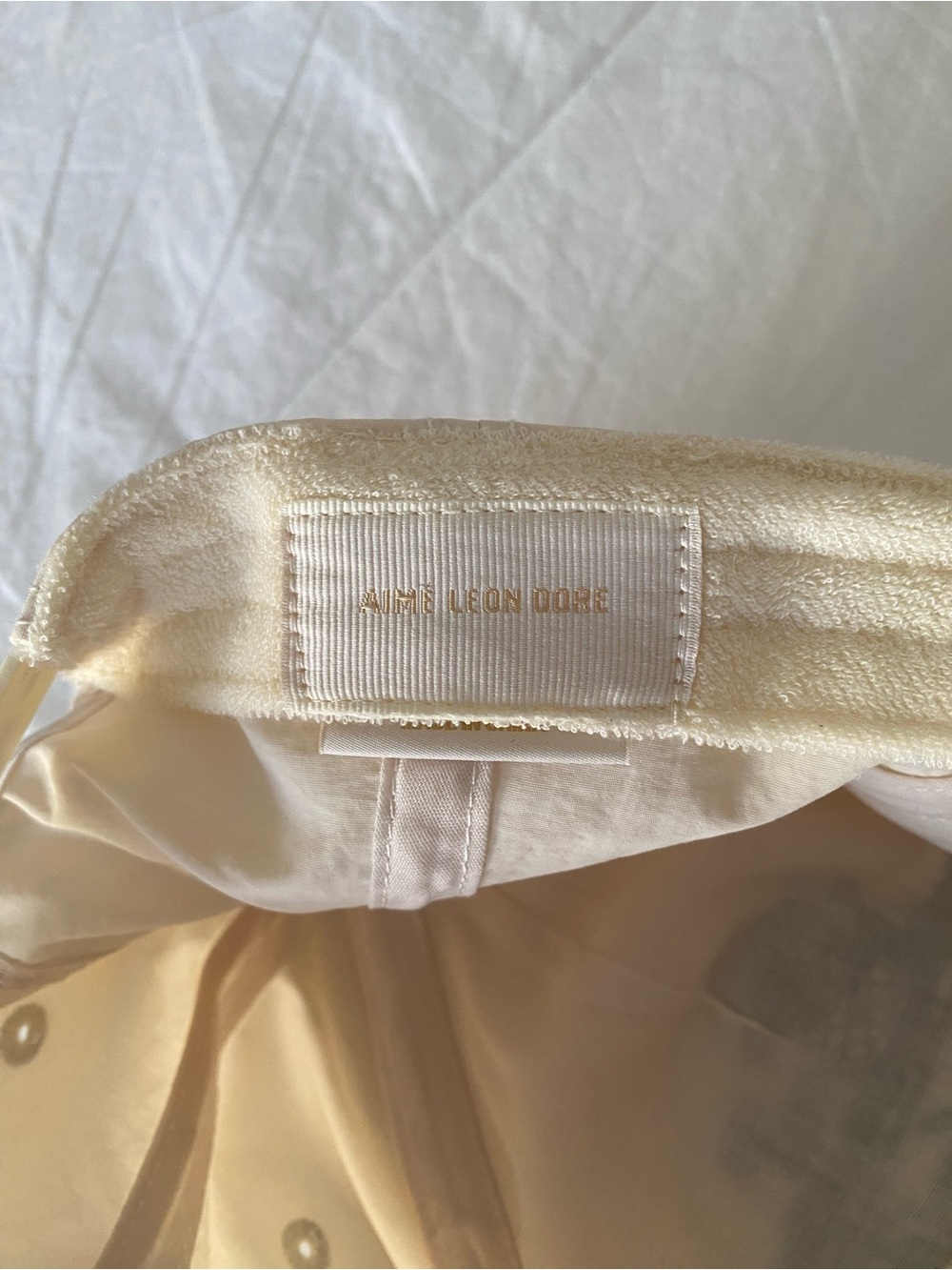 SS25 Aime Leon Dore Unisphere hat in Pristine White & Navy Blue - Picture 5 of 7